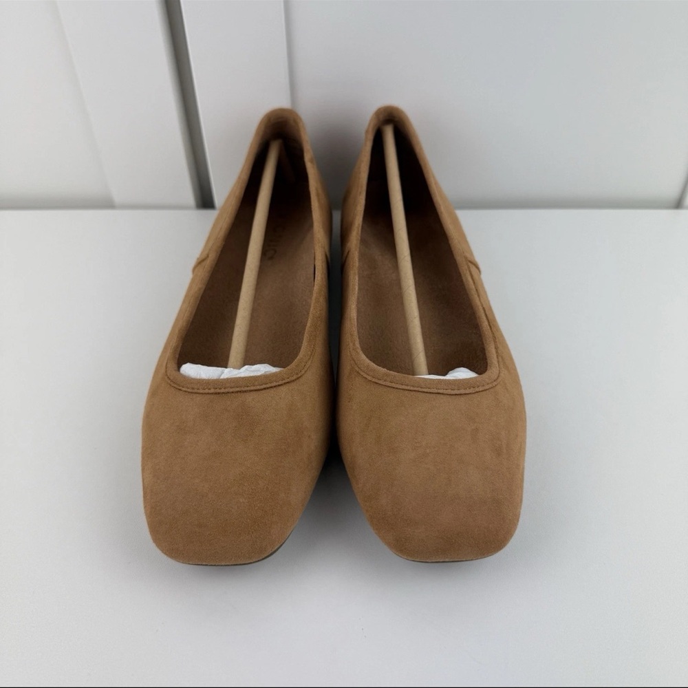 Vionic Orinda Women's US 8 Camel Tan Suede Leather Ballet Flat Flats Square Toe! - Picture 8 of 14